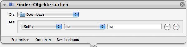 Automator Action Search Finder-Objects