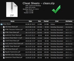 OS X Clean ZIP Archive without hidden Files