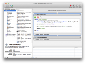Automator Application - Show TV-Show Episode list example