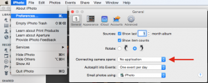 Stop iPhoto launching in OSX Yosemite - iPhoto Preferences