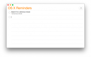 OS X Reminders.app - Intelligent Text interpretation Result of new To-Do
