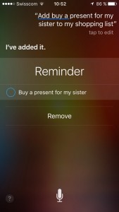 Siri iOS new specific Reminder command