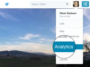 Twitter Analytics - New Analytics Menu