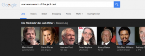Google Search - Query - Movie Cast