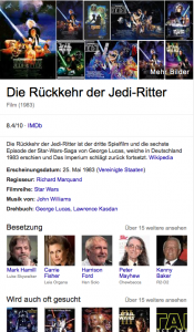 Google Search - Query - Movie Infos