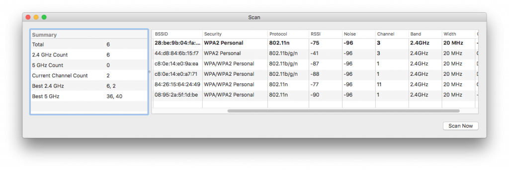 Wi-Fi Network Channel scanning on macOS 03