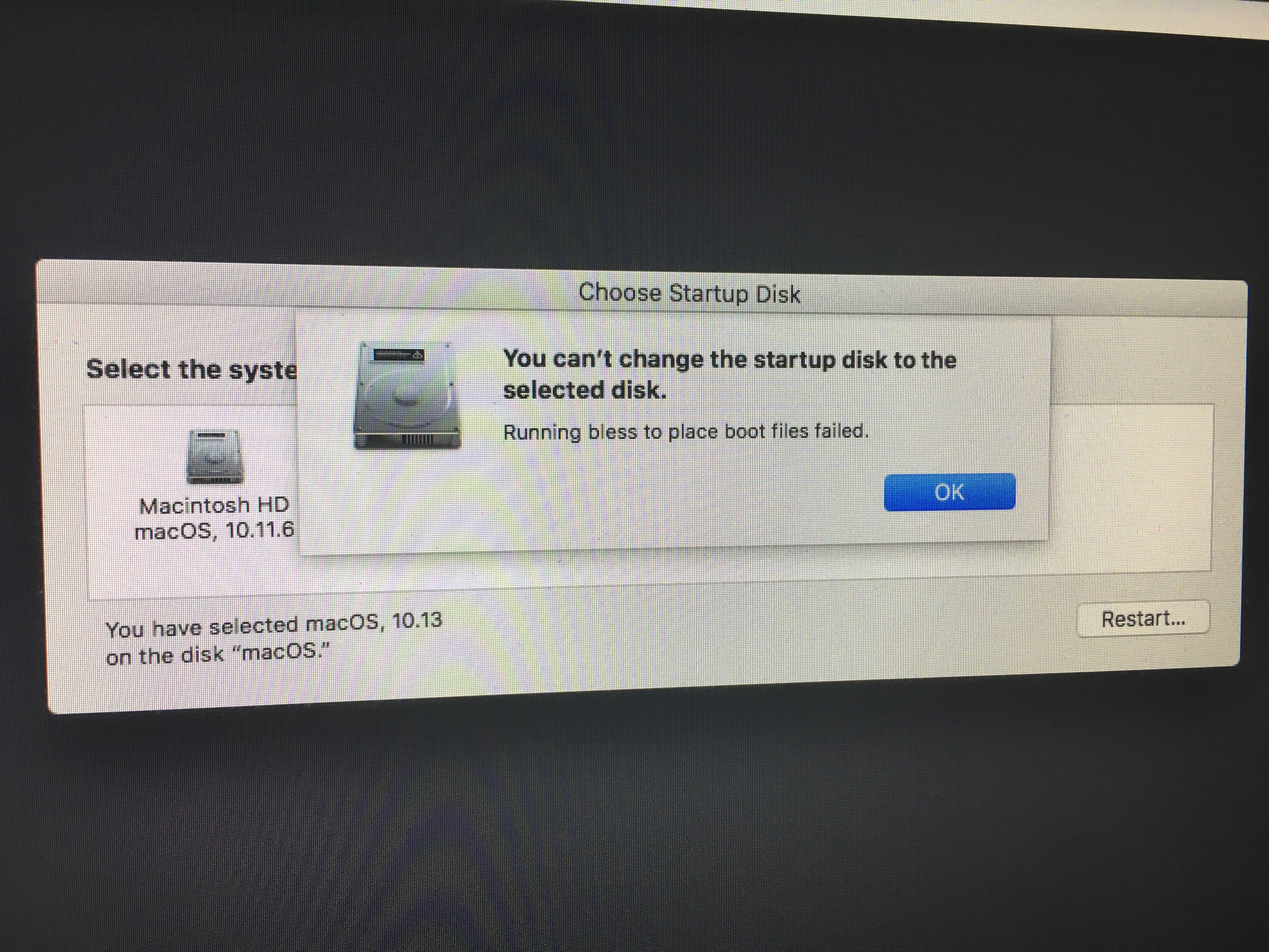high sierra volume could not be unmounted
