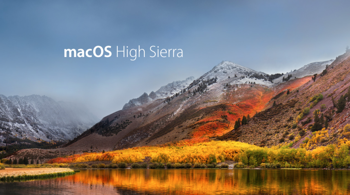 macOS High Sierra Wallpaper with OS name