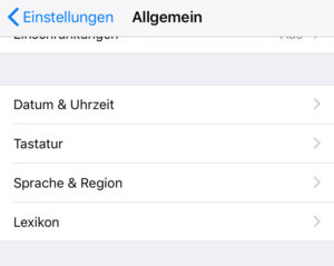 Step 1 - iOS General Settings