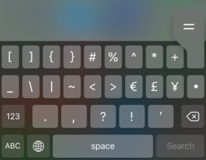 keyboard notation not equal to sign