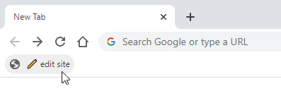 Step #3 adding browser bookmarklet to quickly inline edit website text