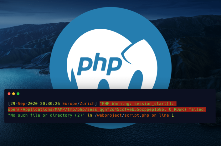 MAMP macOS Big Sur PHP Warning session_start failed no such file or directory - Teaser image