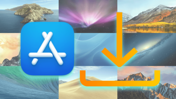 Teaser for indicating macOS and OS X App Store download links