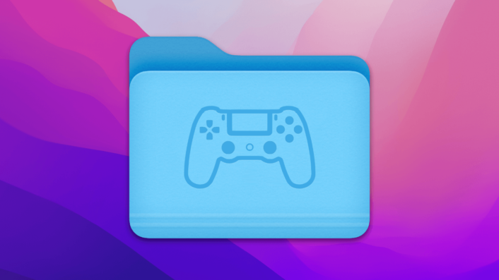 Teaser image visualizing the custom Games folder icon for macOS 12 Monterey