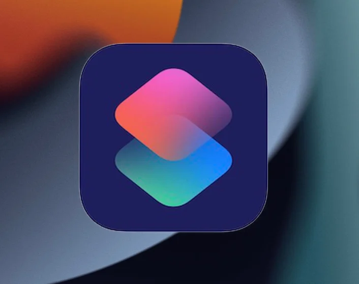 iOS Shortcut App icon with background mood visual