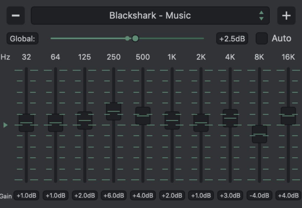 Equalizer settings for great Music on the Razer BlackShark V2 Pro