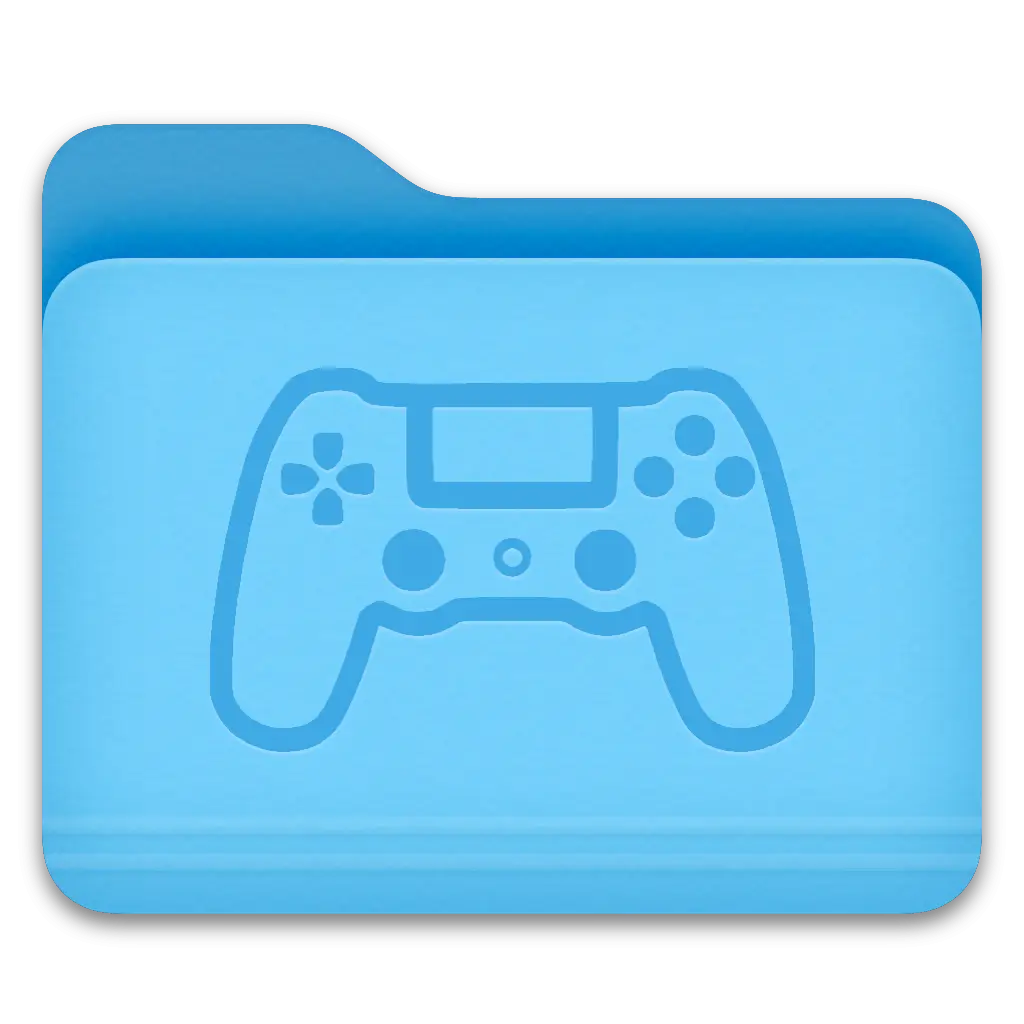 macOS Finder Folder Icon with a modern Game Controller silhouette