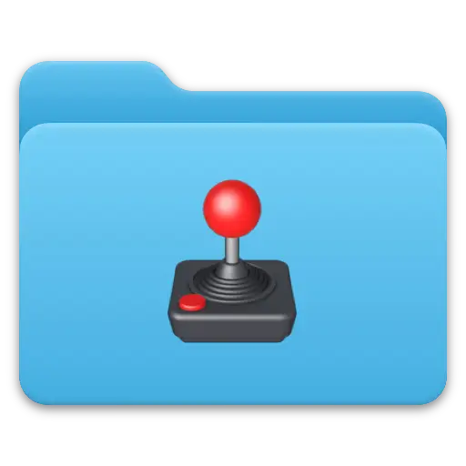 Preview image of a macOS 26 Tahoe Finder Folder with a customized «Joystick» emoji
