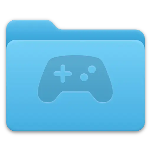 Preview image of a macOS 26 Tahoe Finder Folder with a customized «Modern Gaming» inspired icon